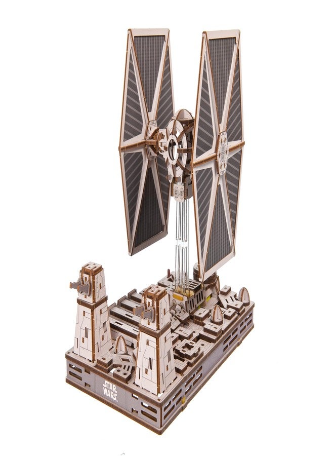 أوجيرز ألغاز خشبية ثلاثية الأبعاد من يو جيرز ستار وورز™ TIE Fighter™ للكبار - نماذج خشبية ميكانيكية للكبار للبناء، مجموعة نماذج ستار وورز، مجموعات بناء ألغاز خشبية ثلاثية الأبعاد، لعبة ألغاز ذهنية. - Image 1
